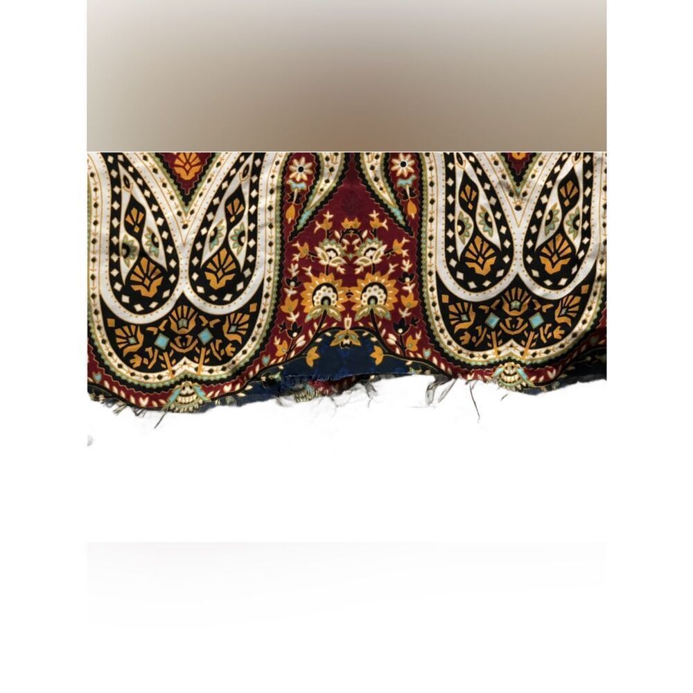 Fashion Nova Burgundy Paisley Patterned Elastic-Waist Wide-Leg Pants (Small) - Picture 10 of 16